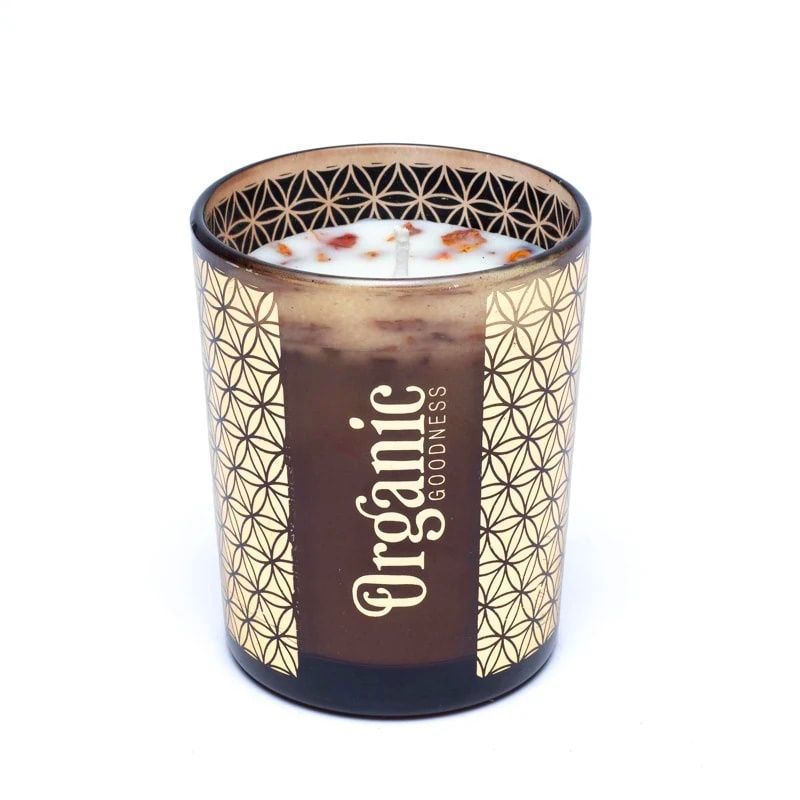 Bougie parfumée bio rose & géranium, Goodness # img_psid: 10746
